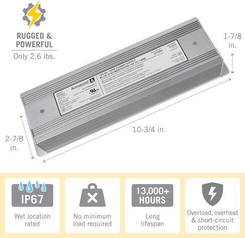 Armacost Lighting 811504 150 Watt Standard Indoor/Outdoor Power Supply, Gray in Saudi Arabia