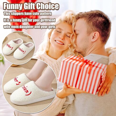 House Slippers for Women, Meet Me At Midnight Slippers Fluffy and Cozy Bedroom Slip On Shoes, Unisex ​for Indoor Outdoor Comfort -Ideal Holiday Birthday Gifts in Saudi Arabia