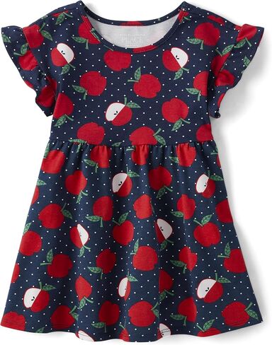 The Children's Place Baby Girls' and Toddler Short Sleeve Everday Babydoll Dress in Saudi Arabia