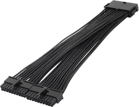 CERRXIAN 24 سم ATX 20 دبوس كابل مقسم إمداد الطاقة، 18AWG ATX 20Pin أنثى إلى 2 ذكر PSU كابل تمديد إمداد الطاقة in Saudi Arabia