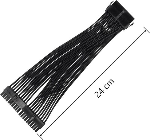 CERRXIAN 24 سم ATX 20 دبوس كابل مقسم إمداد الطاقة، 18AWG ATX 20Pin أنثى إلى 2 ذكر PSU كابل تمديد إمداد الطاقة in Saudi Arabia