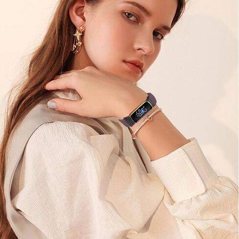 3 عبوات من الأربطة المرنة المضفرة المتوافقة مع إصدار خاص من Fitbit Luxe/Luxe، أربطة قابلة للتمدد قابلة للتعديل من أجل Fitbit Luxe للنساء والرجال in Kuwait