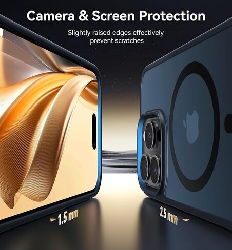 Magnetic for iPhone 16 Pro Max Case Compatible with MagSafe, [16FT Drop Protection] Shockproof 16 ProMax Phone Case for MagSafe Wallet Sleeve, Magnetic Car Holder, Magnetic Charger, Black in Saudi Arabia