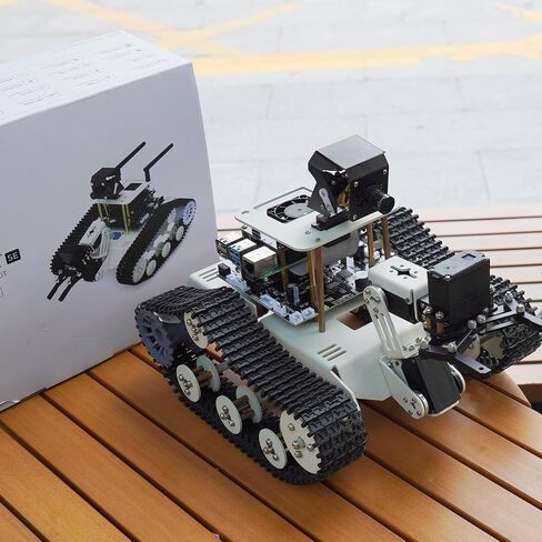 Yahboom Raspberry Pi 5 Robot Track Tank Car Kit with Robotic Arm Artificial Intelligence Learning Electronic Programming for Teens Adults (Transbot-SE without Pi) in Saudi Arabia