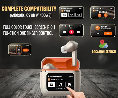 Wireless Earbud Headphones with Microphone, Bluetooth 4.0, Noise Cancelling, Waterproof, Black (Black), T68Proe in Saudi Arabia