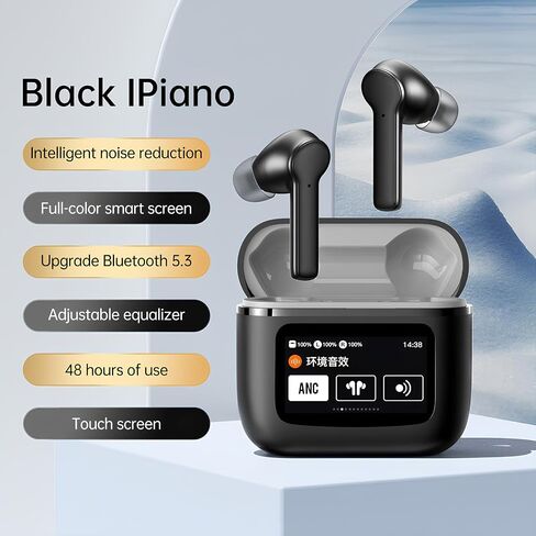 Wireless Earbud Headphones with Microphone, Bluetooth 4.0, Noise Cancelling, Waterproof, Black (Black), T68Proe in Saudi Arabia