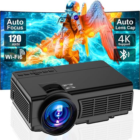 Mini Projector, 2024 Upgraded Portable Projector, Native 1080P Bluetooth Projector, Movie Projector Compatible with iOS/Android Phone/Tablet/Laptop/PC/TV Stick/Box/USB Drive/Game Console（Black） in Saudi Arabia