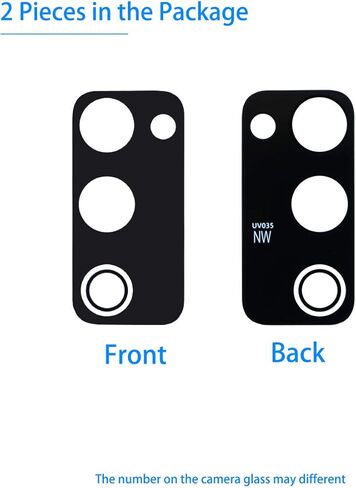 2 Pieces OEM Rear Camera Glass Lens Replacement for Samsung Galaxy S20 FE with Adhesive and Repair Toolkit (Black) in Kuwait