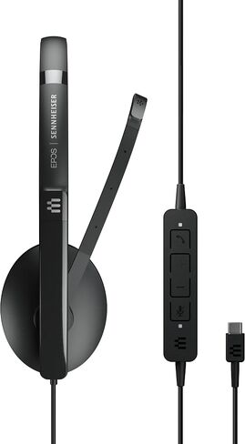 EPOS | Sennheiser Adapt 130 USB-C II (1000917) - Wired, Single-Sided, UC Optimized Headset with USB-C Connectivity - Superior Sound - Enhanced Comfort, Call Control - Black in Saudi Arabia