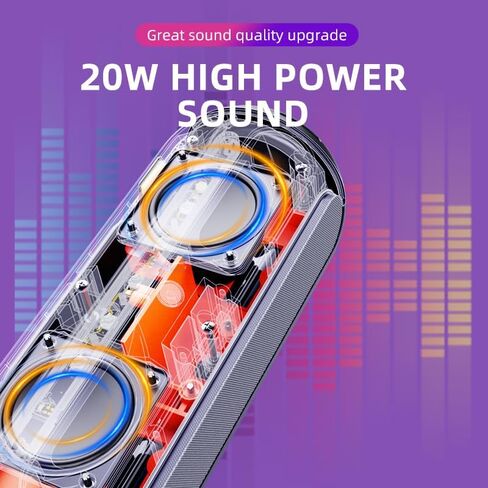Magnetic Bluetooth Speaker with Storage Case, RGB Colorful Light Golf Cart Speaker 5000mAh, 20W Hi-Fi Sound Portable Golf Speaker for Golf Cart Accessories, Golf Gifts for Men (Orange) in Saudi Arabia