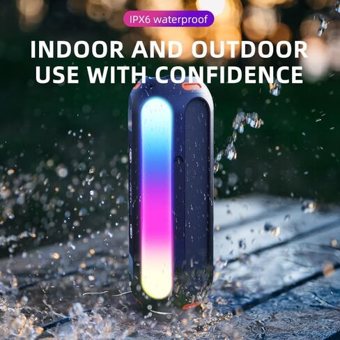 Magnetic Bluetooth Speaker with Storage Case, RGB Colorful Light Golf Cart Speaker 5000mAh, 20W Hi-Fi Sound Portable Golf Speaker for Golf Cart Accessories, Golf Gifts for Men (Orange) in Saudi Arabia