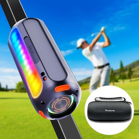 Magnetic Bluetooth Speaker with Storage Case, RGB Colorful Light Golf Cart Speaker 5000mAh, 20W Hi-Fi Sound Portable Golf Speaker for Golf Cart Accessories, Golf Gifts for Men (Orange) in Saudi Arabia