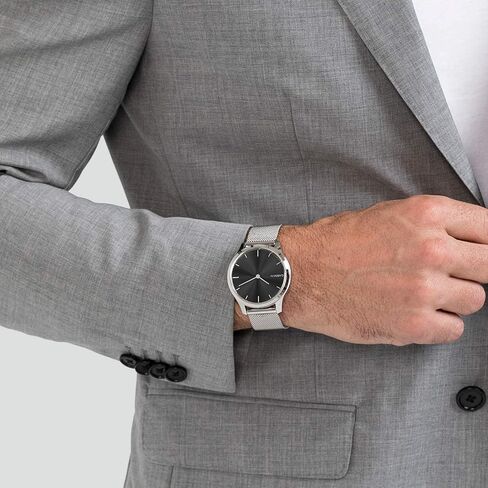 Garmin vivomove 3، ساعة ذكية هجينة مع عقارب ساعة حقيقية وشاشة لمس مخفية، فضي مع هيكل وحزام رمادي (متجدد) in Saudi Arabia