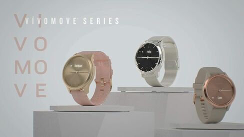 Garmin vivomove 3، ساعة ذكية هجينة مع عقارب ساعة حقيقية وشاشة لمس مخفية، فضي مع هيكل وحزام رمادي (متجدد) in Saudi Arabia
