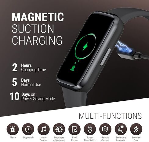 ZURURU Smartwatch Charging Dock Cables Charger H98 Fitness Tracker Watch in Kuwait