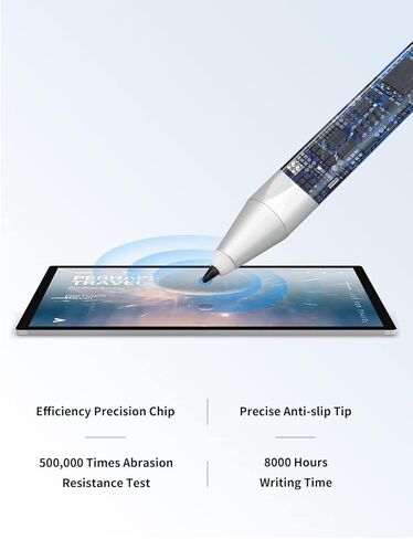 قلم لجهاز Surface - قلم لمس لجهاز Microsoft Surface Pro 9/8/X/7/6/5/4/3/Surface 3/go/go 2/go 3/Book/Laptop/Studio - قلم رفض النخيل لنظام التشغيل Windows، HP آسوس - فضي in Kuwait