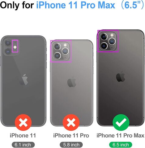 حافظة محفظة لهاتف iPhone 11 Pro Max، حافظة هاتف iPhone 11 Pro Max من جلد البولي يوريثان، غطاء حماية قابل للطي وحزام معصم وجيب بسحاب وفتحات لبطاقة الائتمان وحامل RFID، للنساء والرجال، أحمر خمري in Kuwait