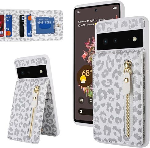 Jaorty for Google Pixel 7 Phone Case with Card Holder,Pixel 7 Case Wallet for Women Men, PU Leather Zipper Wallet Case,6.3",Black in Saudi Arabia