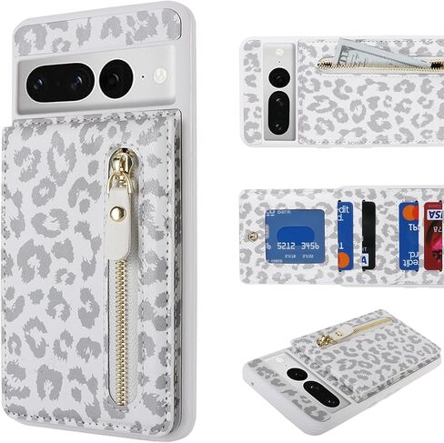 Jaorty for Google Pixel 7 Phone Case with Card Holder,Pixel 7 Case Wallet for Women Men, PU Leather Zipper Wallet Case,6.3",Black in Kuwait