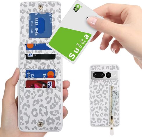 Jaorty for Google Pixel 7 Phone Case with Card Holder,Pixel 7 Case Wallet for Women Men, PU Leather Zipper Wallet Case,6.3",Black in Kuwait