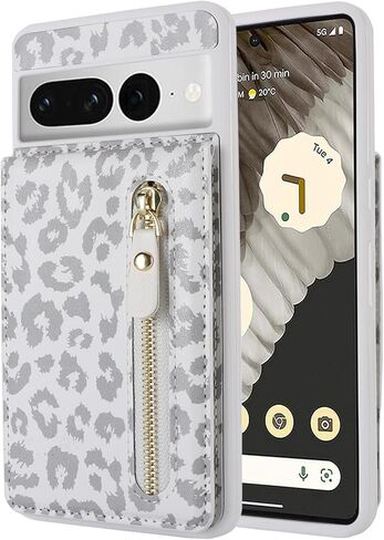 Jaorty for Google Pixel 7 Phone Case with Card Holder,Pixel 7 Case Wallet for Women Men, PU Leather Zipper Wallet Case,6.3",Black in Kuwait