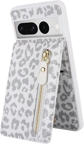 Jaorty for Google Pixel 7 Phone Case with Card Holder,Pixel 7 Case Wallet for Women Men, PU Leather Zipper Wallet Case,6.3",Black in Kuwait