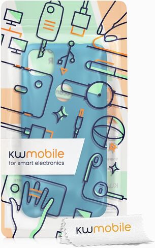 حافظة kwmobile متوافقة مع حافظة Google Pixel 4a - غطاء هاتف من السيليكون TPU مع لمسة نهائية ناعمة - أزرق كاريبي in Kuwait