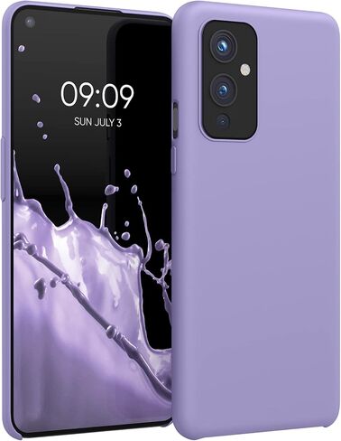kwmobile Case Compatible with OnePlus 9 (EU/NA Version) Case - TPU Silicone Phone Cover with Soft Finish - Lavender Grey in Saudi Arabia
