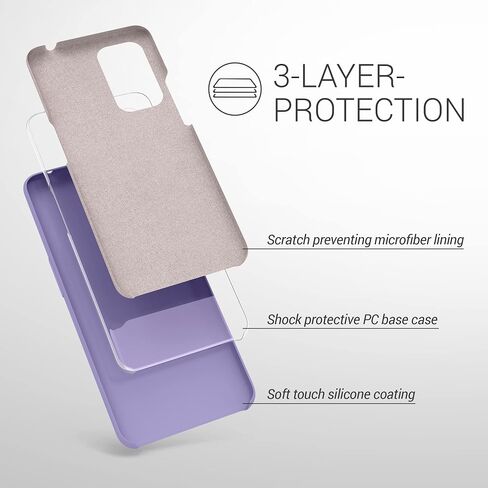kwmobile Case Compatible with OnePlus 9 (EU/NA Version) Case - TPU Silicone Phone Cover with Soft Finish - Lavender Grey in Saudi Arabia