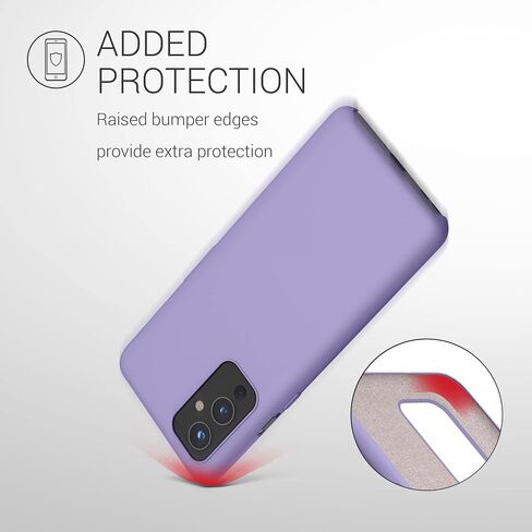 kwmobile Case Compatible with OnePlus 9 (EU/NA Version) Case - TPU Silicone Phone Cover with Soft Finish - Lavender Grey in Saudi Arabia