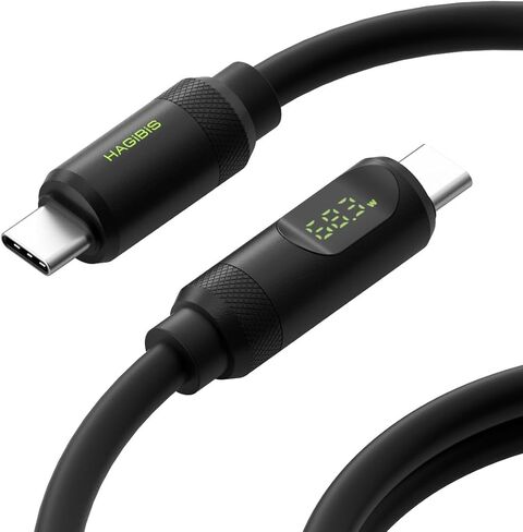 Hagibis USB 4 Cable, LED Display USB C 240W Fast Charging Cable with 8K@60Hz 40Gbps Data Transfer Thunderbolt 4/3 Video Cord for iPhone 15/15 Pro Max, iPad, MacBook Pro Air in Saudi Arabia