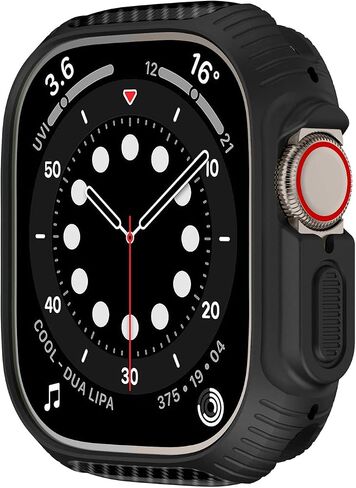 2 Pack Compatible with Apple Watch Ultra 2/Ultra Case 49mm, Ultra-Thin Soft Carbon Fiber TPU Edge Bumper Case Shockproof Frame Shell Protective Case Cover for Apple Watch Ultra 2/Ultra 49mm in Saudi Arabia
