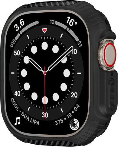 2 Pack Compatible with Apple Watch Ultra 2/Ultra Case 49mm, Ultra-Thin Soft Carbon Fiber TPU Edge Bumper Case Shockproof Frame Shell Protective Case Cover for Apple Watch Ultra 2/Ultra 49mm in Saudi Arabia