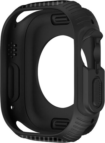 2 Pack Compatible with Apple Watch Ultra 2/Ultra Case 49mm, Ultra-Thin Soft Carbon Fiber TPU Edge Bumper Case Shockproof Frame Shell Protective Case Cover for Apple Watch Ultra 2/Ultra 49mm in Saudi Arabia