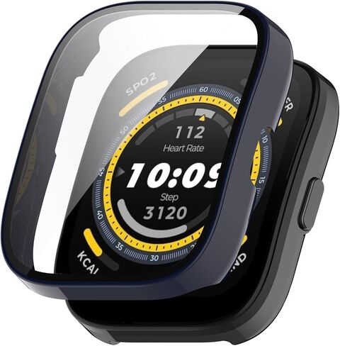 حافظة واقية متوافقة مع واقي الشاشة Amazfit Bip 5، حافظة شاملة من الزجاج المقسى وغطاء كامل لحافظات التغطية الكاملة لملحقات الساعة الذكية Amazfit Bip5 (3 عبوات C) in Saudi Arabia