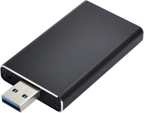 Cablecc Mini PCI-E mSATA to USB 3.0 External SSD PCBA Conveter Adapter Card with Enclosure in Saudi Arabia