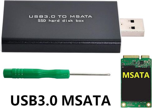 Cablecc Mini PCI-E mSATA to USB 3.0 External SSD PCBA Conveter Adapter Card with Enclosure in Saudi Arabia