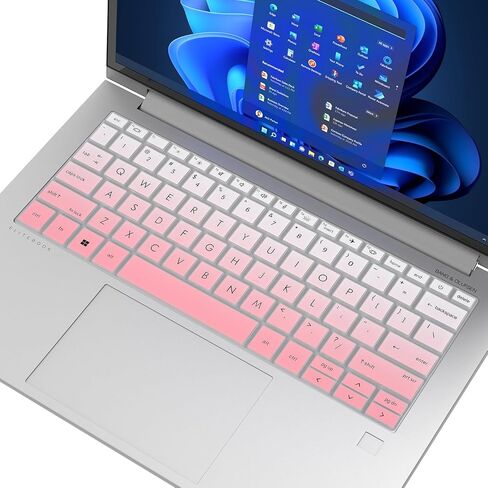 Keyboard Cover for 2023 2022 14" HP EliteBook 840 845 1040 G9 G10/13.3" HP EliteBook 830 835 1040 G9 G10,HP EliteBook Keyboard Skin[NOT Fit for HP EliteBook 840 845 1040 G8 G7 G6 G5 G4]-Gradual Pink in Saudi Arabia