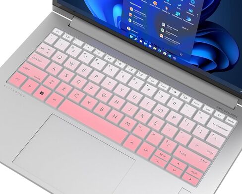 Keyboard Cover for 2023 2022 14" HP EliteBook 840 845 1040 G9 G10/13.3" HP EliteBook 830 835 1040 G9 G10,HP EliteBook Keyboard Skin[NOT Fit for HP EliteBook 840 845 1040 G8 G7 G6 G5 G4]-Gradual Pink in Saudi Arabia