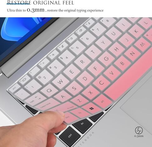 غطاء لوحة المفاتيح لعام 2023 2022 14 بوصة HP EliteBook 840 845 1040 G9 G10/13.3 بوصة HP EliteBook 830 835 1040 G9 G10، غلاف لوحة المفاتيح HP EliteBook [لا يناسب HP EliteBook 840 845 1040 G8 G7 G6 G5 G4] - وردي متدرج in Kuwait