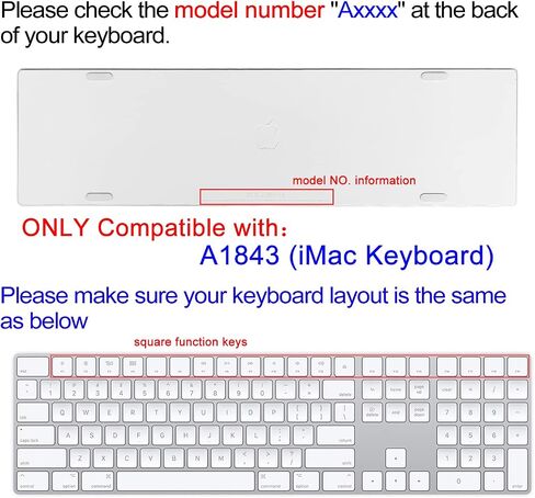غطاء لوحة مفاتيح من السيليكون للوحة المفاتيح السحرية Apple iMac مع لوحة مفاتيح رقمية MQ052LL/A (الطراز: A1843، إصدار 2017 2018)، غلاف لوحة مفاتيح مطبوع لطيف، تخطيط أمريكي، ساكورا in Kuwait