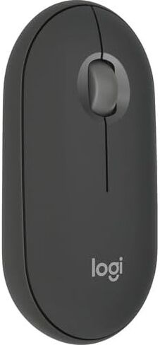 Logitech Pebble Mouse 2 M350s Slim Bluetooth Wireless Mouse، محمول، خفيف الوزن لنظام التشغيل Windows، macOS، iPadOS، Android، Chrome OS - Tonal Graphite (متجدد) in Saudi Arabia