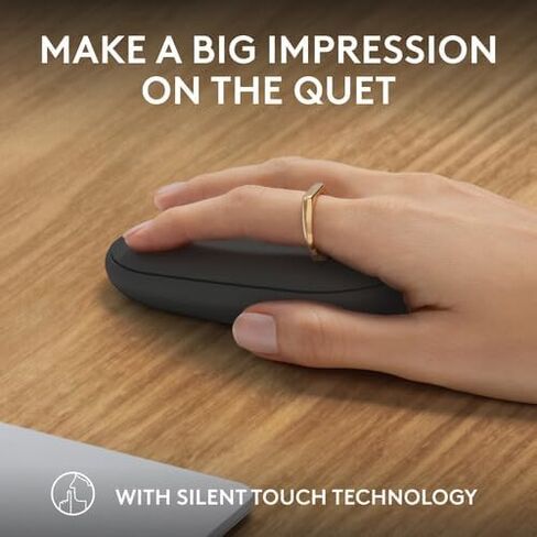 Logitech Pebble Mouse 2 M350s Slim Bluetooth Wireless Mouse، محمول، خفيف الوزن لنظام التشغيل Windows، macOS، iPadOS، Android، Chrome OS - Tonal Graphite (متجدد) in Saudi Arabia