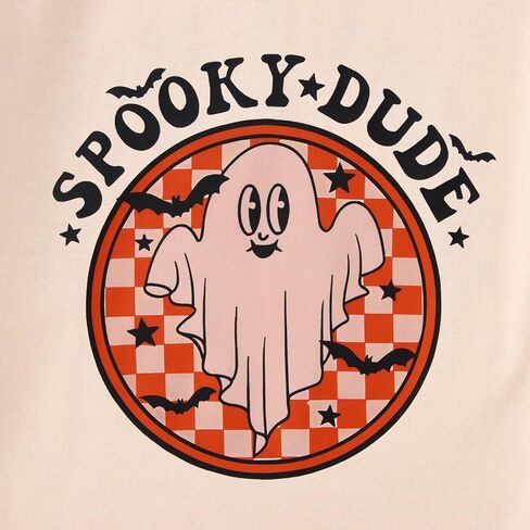 Halloween T Shirt Toddler Baby Boys Girls Funny Ghost Graphic Spooky Dude Letter Print Short Sleeve Tee Tops in Kuwait