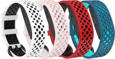 أربطة Chofit متوافقة مع Amazon Halo Woman Man، استبدال حزام السيليكون الناعم القابل للتنفس ذو فتحات الهواء المزدوجة اللون لجهاز Amazon Halo Tracker in Saudi Arabia