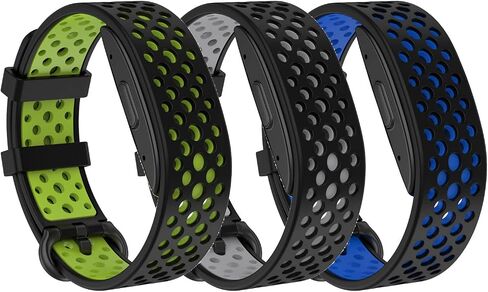 أربطة Chofit متوافقة مع Amazon Halo Woman Man، استبدال حزام السيليكون الناعم القابل للتنفس ذو فتحات الهواء المزدوجة اللون لجهاز Amazon Halo Tracker in Saudi Arabia