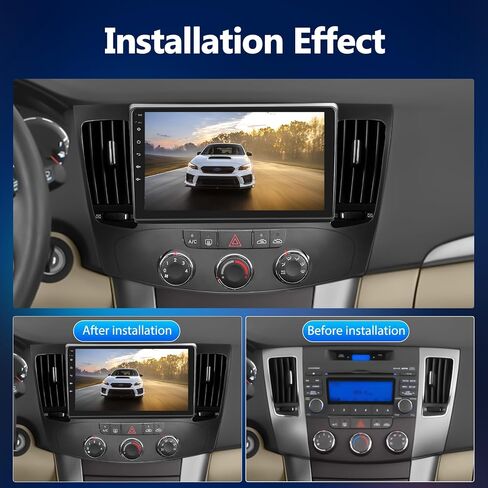 [2+64G] ستيريو سيارة Android 13 لسيارة Hyundai Sonata NF 2009 2010 مع Carplay اللاسلكي وAndroid Auto، راديو سيارة بشاشة تعمل باللمس 9 بوصة مع وصلة مرآة GPS WiFi Bluetooth FM/RDS SWC HiFi Dual USB+كاميرا احتياطية in Saudi Arabia