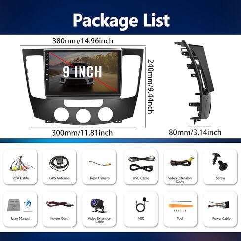 [2+64G] ستيريو سيارة Android 13 لسيارة Hyundai Sonata NF 2009 2010 مع Carplay اللاسلكي وAndroid Auto، راديو سيارة بشاشة تعمل باللمس 9 بوصة مع وصلة مرآة GPS WiFi Bluetooth FM/RDS SWC HiFi Dual USB+كاميرا احتياطية in Saudi Arabia
