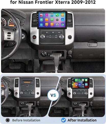 [8 CORE 4G+64G] Car Radio for 2009-2012 Nissan Frontier Xterra with Wireless Carplay/Android Auto, 9 Inch Android 13 IPS Touch Screen Car Stereo, Bluetooth, GPS Navi, WiFi, SWC, Backup Camera in Saudi Arabia