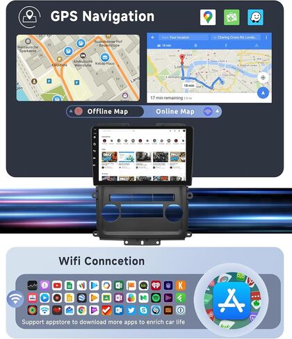 [8 CORE 4G+64G] Car Radio for 2009-2012 Nissan Frontier Xterra with Wireless Carplay/Android Auto, 9 Inch Android 13 IPS Touch Screen Car Stereo, Bluetooth, GPS Navi, WiFi, SWC, Backup Camera in Saudi Arabia